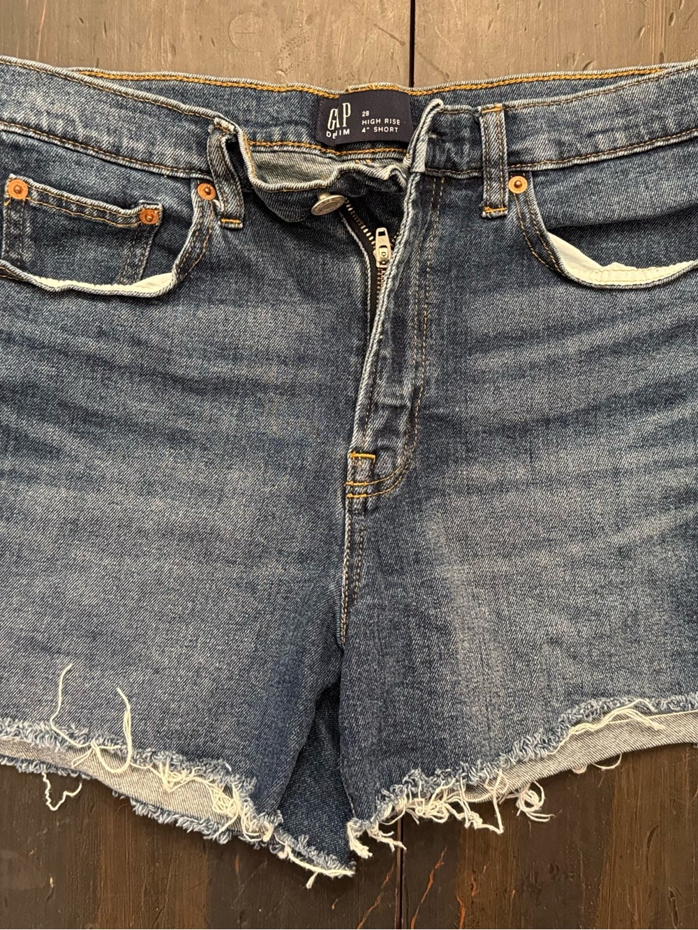 GAP Distressed Denim Cutoff Shorts - Blue